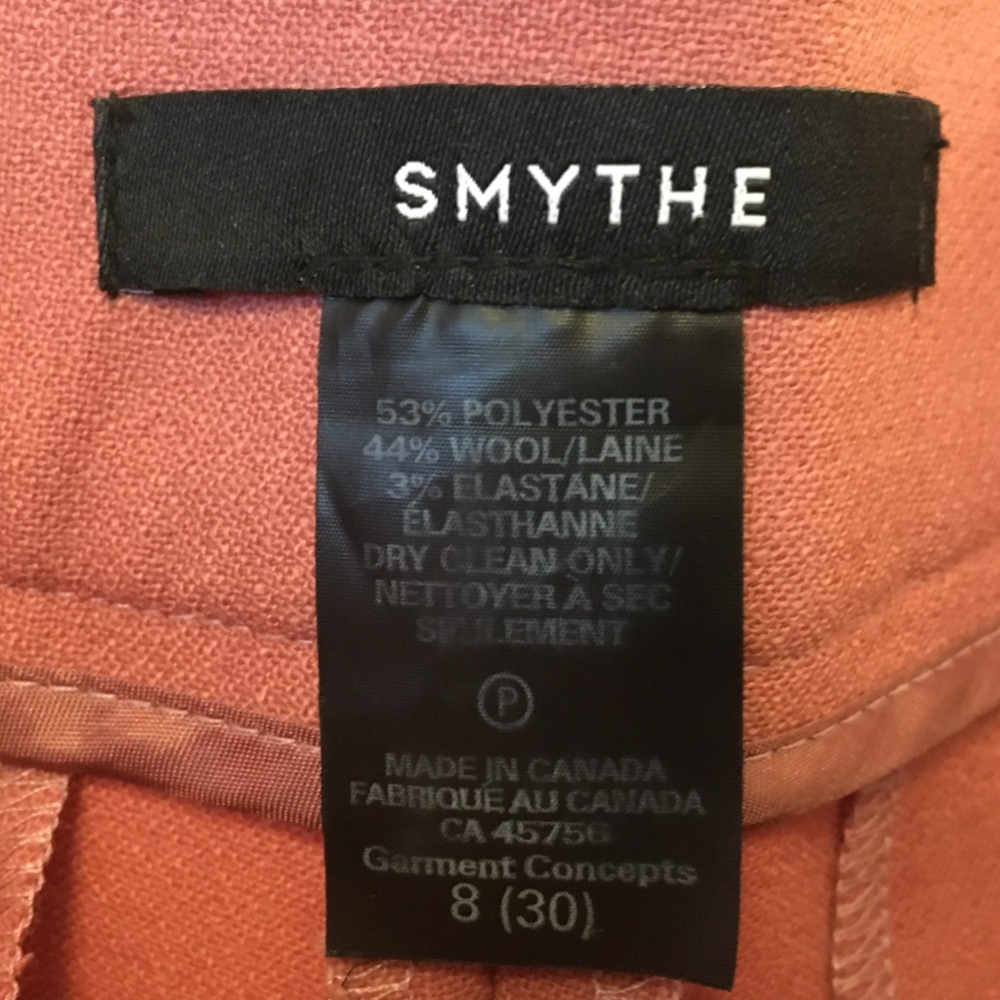 Smythe Pink Pantsuit Trousers pants in bisque Size 8 - Picture 5 of 11